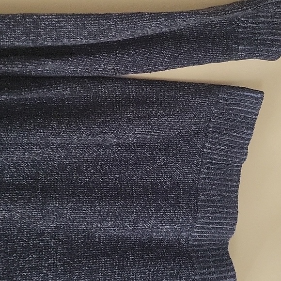 Guess Dark Navy Textured Zip Funnel-Neck Sweater - Picture 8 of 8